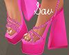 Hot Pink Chunky Heels