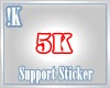 !K! 5K support sticker