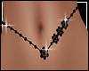 Blk Sparkle Belly Chain