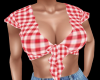 Red Gingham Country Top