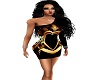 Gold Heart black dress