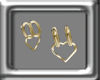 CRF* Gold Heart Earrings