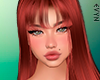 Micaela Red + Bangs