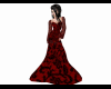 Flowergown red black
