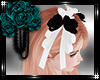 MN/Hair Bow Roses White