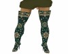 Green Floral FW Boots