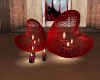 LC Heart Lamps w Candles