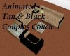 [J]Tan & Blk Anim. Couch