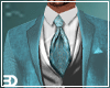 Teal Silver Full Suit