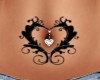 Heart belly botton tatto