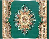 =D Rug Teal Tan Chinese