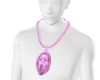 Pink ghost face chain