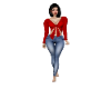 RED jeans outfit