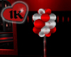 !!1K RED SILVER BALLOONS