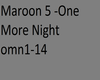 Maroon5-One More Night