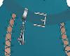 teal belt Key Charms