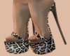 E* Brown Leopard Sandals