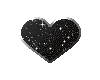 black sparkle heart