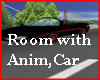 room with animted car