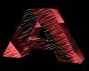 Letter A red and black 