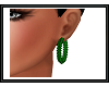 {G} Green Hoop Earrings