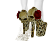leopard rose skull shoes