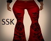 Red Designed Pants