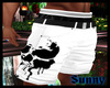 *SW*White Skull Shorts