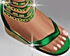 Nefertiti Sandals Green