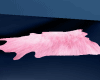 Pink fur rug