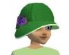 green cloche hat