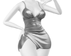 !3 Silver Tight Dress