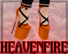 ^HF^ Orange Spiked Heels