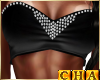 Cha`Sexy Blk Studed Top
