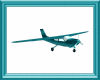 Piper Airplane in Teal