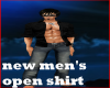 new men'n open shirt 