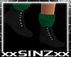 X Fae Black Green Boots