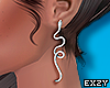 Snake Earrings Silver <