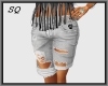 SQ Logo Gray Jean Shorts