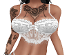 Rose white top with tat