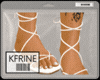 K | White laced sandals