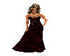 Blk-Red Maternity Gown