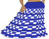 sheath skirt gingham blu