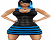 Blue/Black Striped Dress