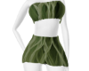 Green Mini Skirt Set