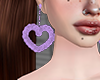 Vday Lilac Heart Earring