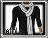 !Re shirt.blk+scarf.wh