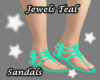 Jewels Teal Sandals