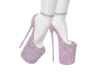* Baby Pink Lace Heels