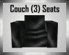 Couch (3) Seats Black